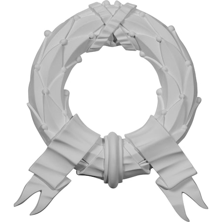 Ekena Millwork 10 1/4"W x 11 3/8"H x 1"P Wreath Onlay ONL10X11X01WR